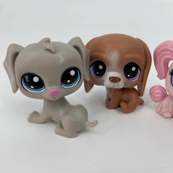 Littlest Pet Shop Lot 4 Puppy Dogs Weimaraner Terrier Basset Hound Maltese Toys - Picture 3 of 8